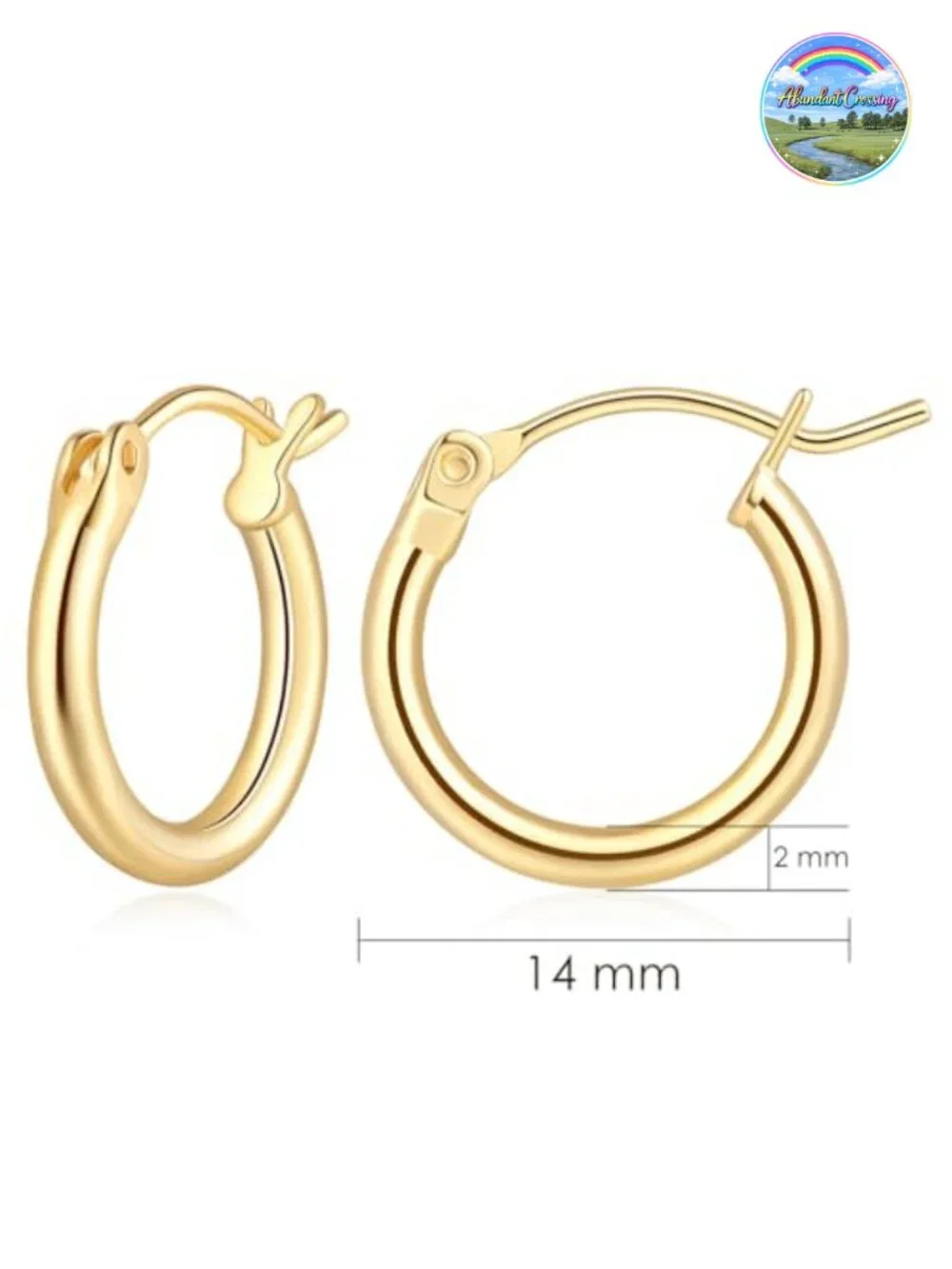 14K Gold Plated Minimalist Huggie Hoop Earrings for Women, Hypoallergenic Small